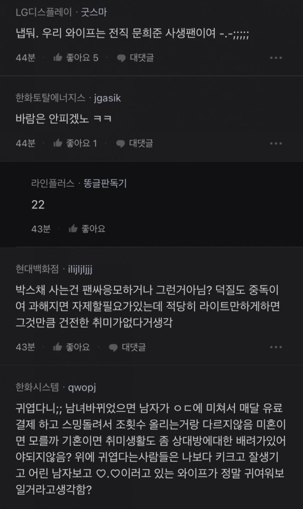 아이돌 덕질하는 와이프가 이해 안 되는 남편