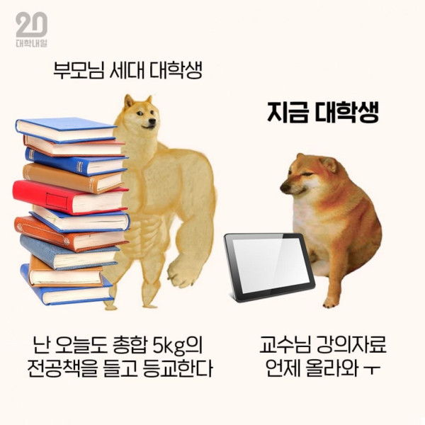 부모님세대 대학생 vs 요즘 대학생