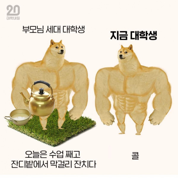 부모님세대 대학생 vs 요즘 대학생