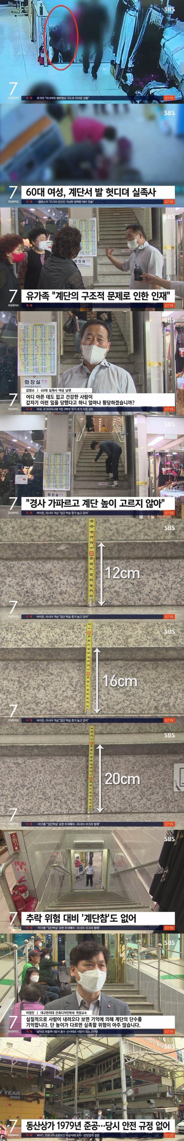 60대 여성이 계단에서 실족사 한 이유