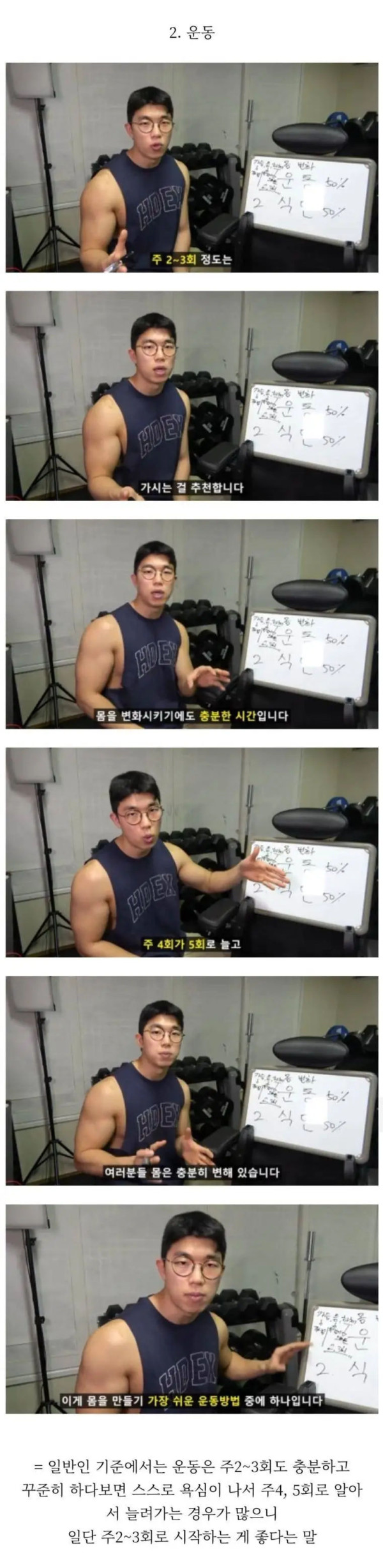 운동과 식단의 비율
