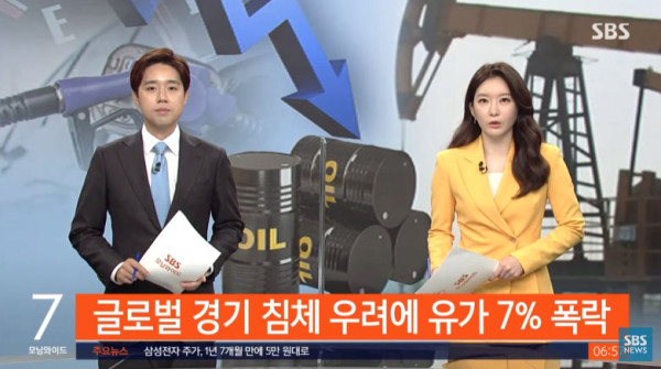 유가 6.8% 폭락