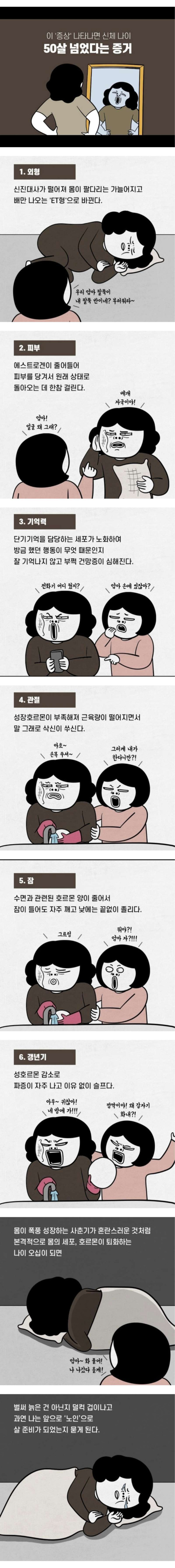 부모님이 50세가 넘으면 생기는 변화