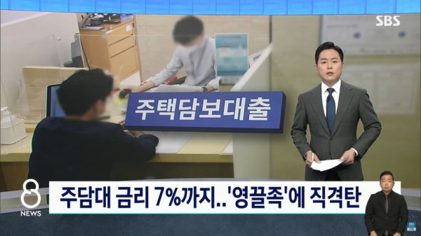 주택담보대출 금리 7%까지... 영끌족 직격탄