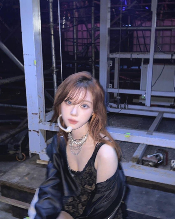 야한 블랙 레이스 란제리슬립 에스파 윈터