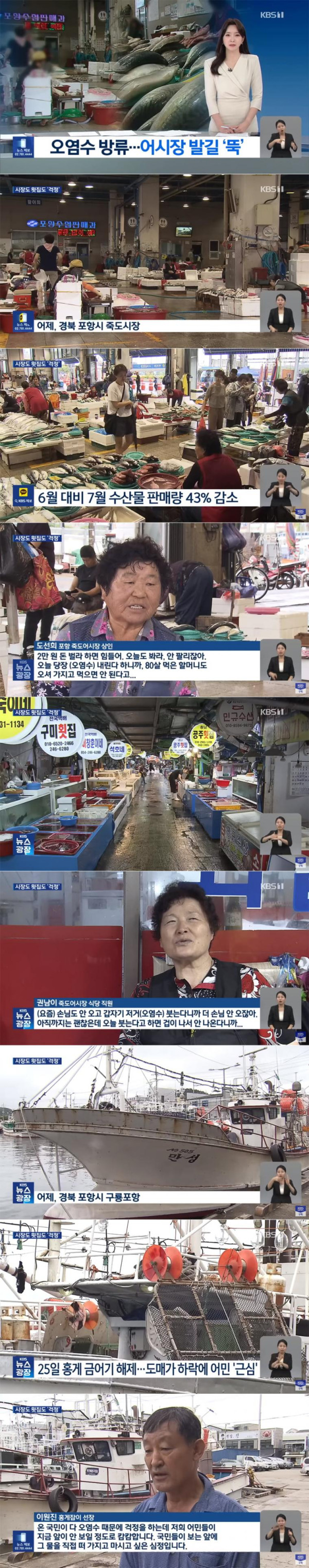 포항 어시장 상인들 근황