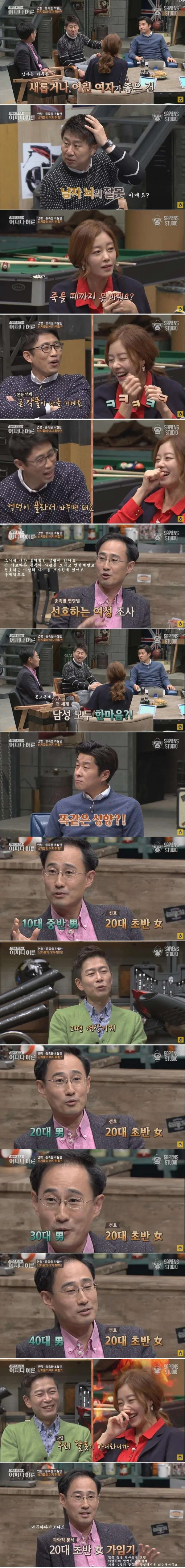 연령을 초월한 남자들의 여자 취향