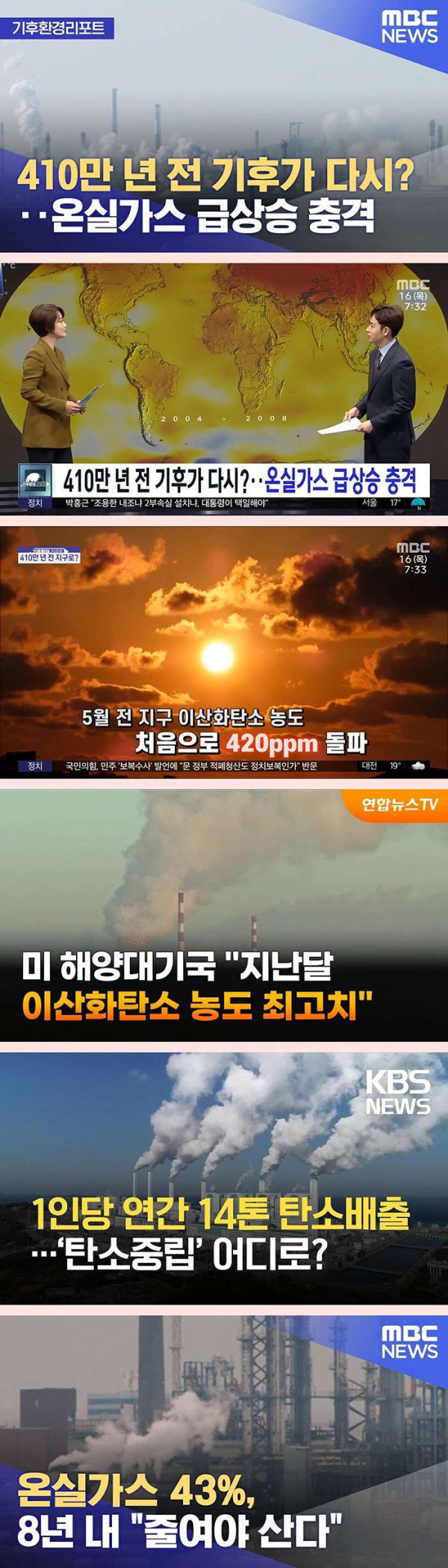 기후변화로 인해 나타나는 파급효과들