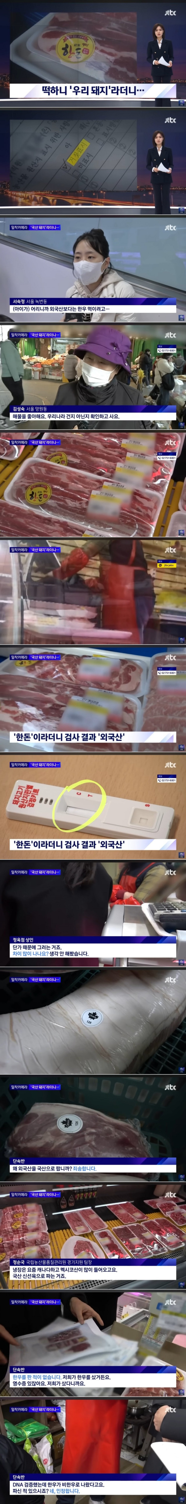 돼지고기를 국산으로 둔갑해서 판 정육점 상인