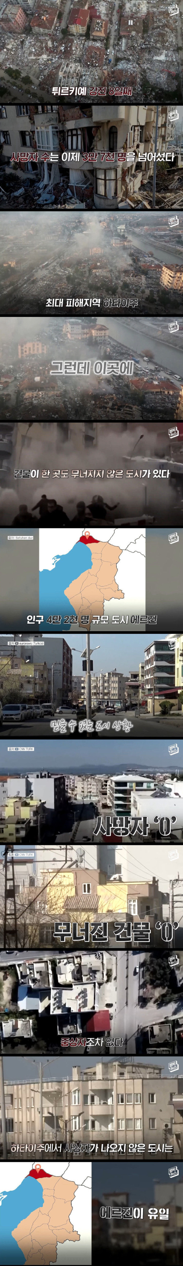 튀르키예 강진... 멀쩡한 기적의 도시