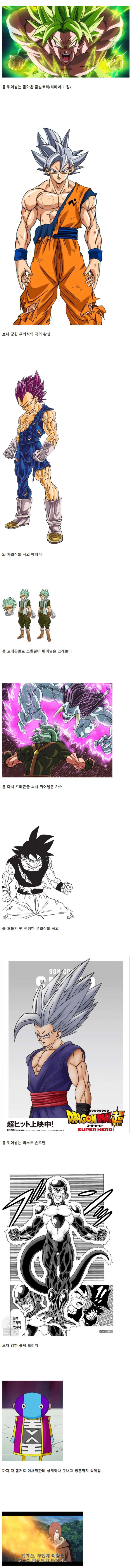 최신 드래곤볼 강함 순위