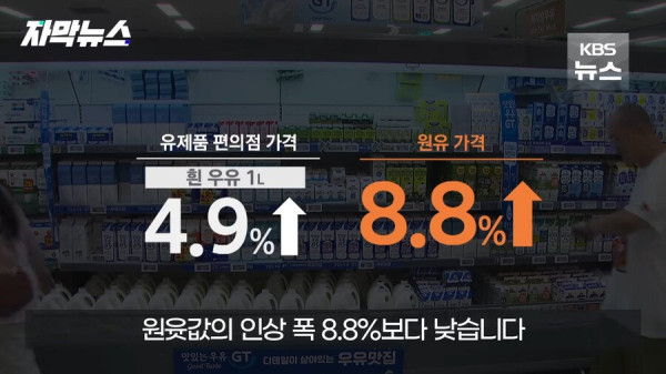 우유업계 가격인상 꼼수