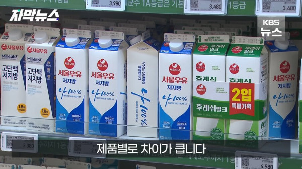 우유업계 가격인상 꼼수