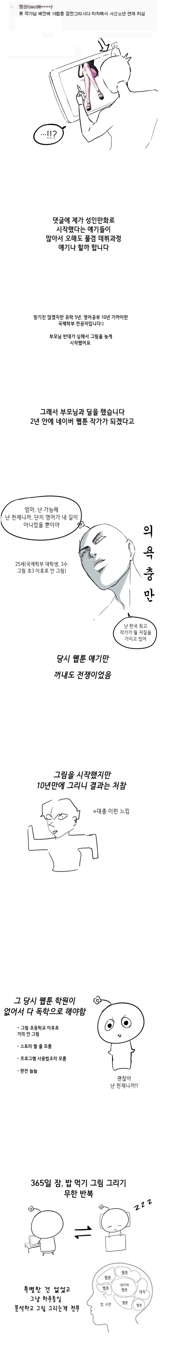 그림 그린지 2년 만에 네이버 웹툰 데뷔한 작가
