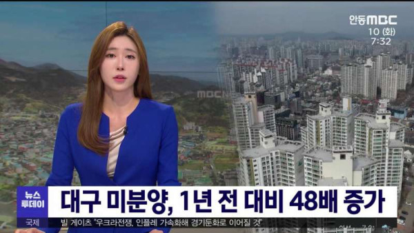 대구 미분양 심각, 1년전에 비해 48배 급증