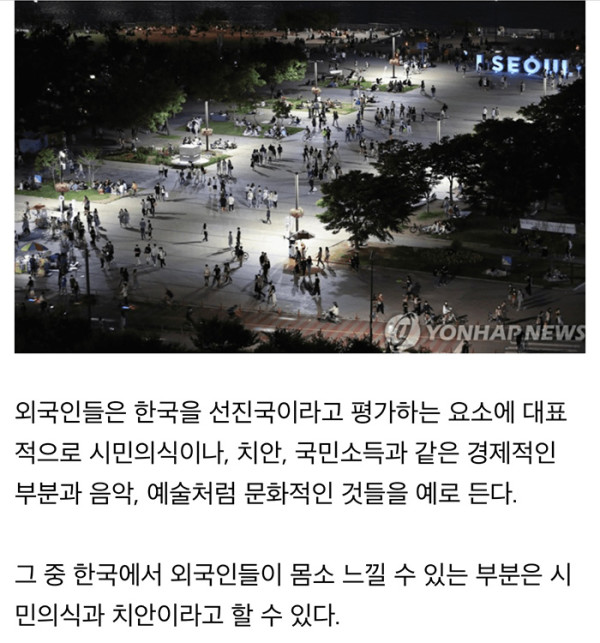 외국인들이 경험한 한국공원의 밤