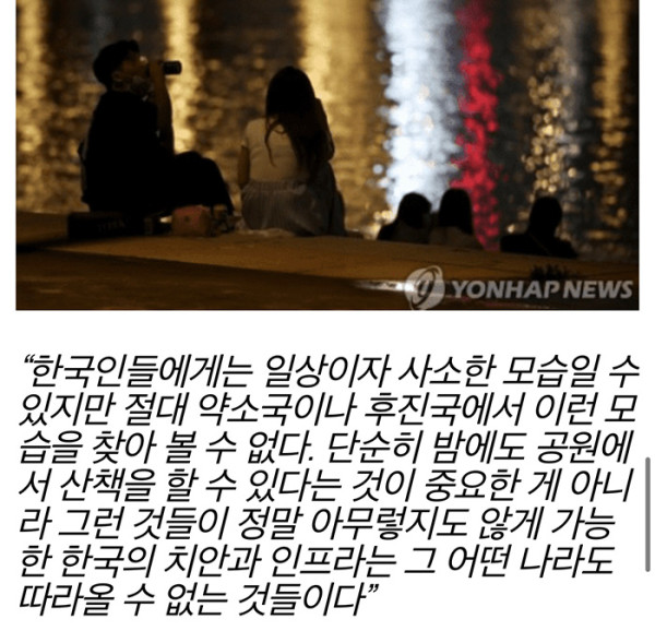 외국인들이 경험한 한국공원의 밤