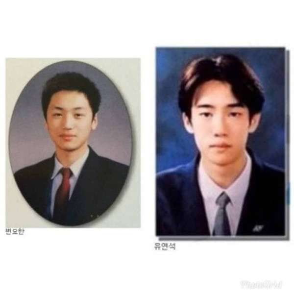 남자 연예인 졸업사진