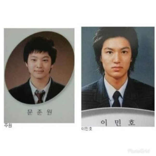 남자 연예인 졸업사진