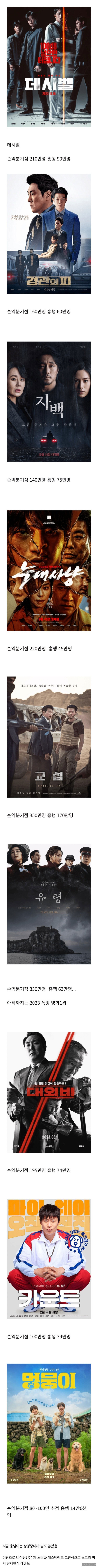최근 개봉했다가 망한 한국영화