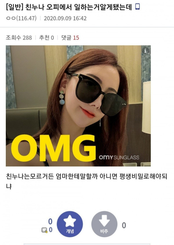 친누나가 5피녀인 걸 알아버린 디시인
