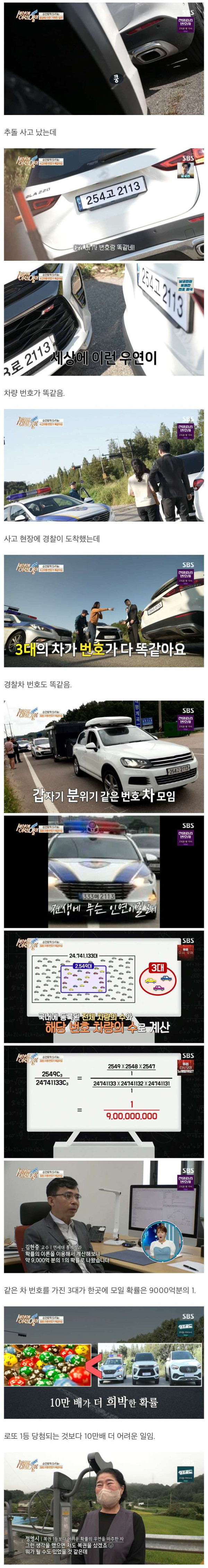 로또 1등보다 10만배 어려운 확률을 뚫은 아줌마