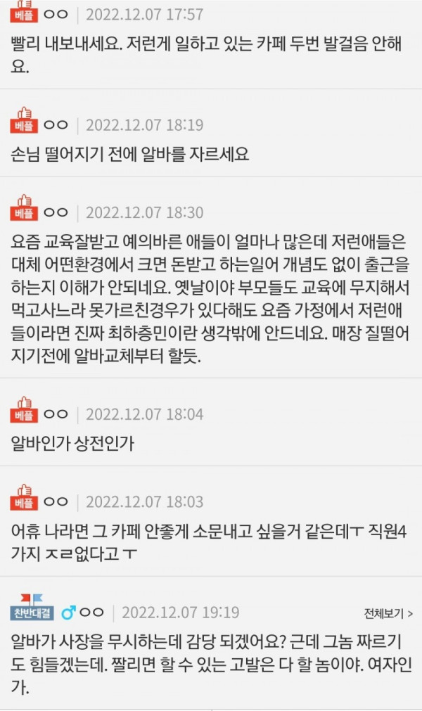 요즘 카페알바 근황