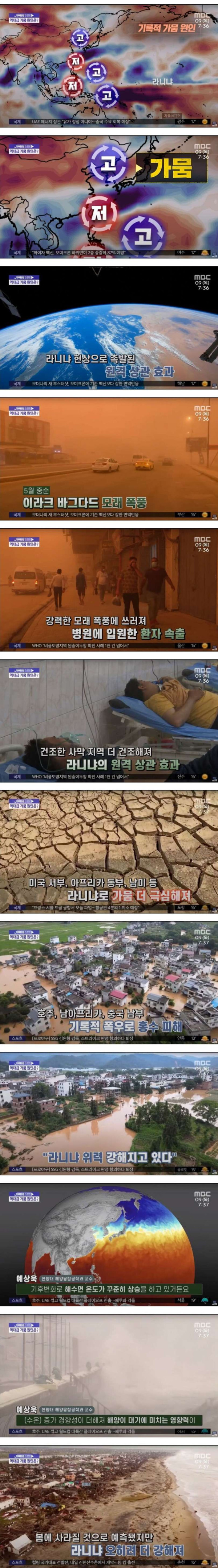 한반도에서 역대급 가뭄이 발생하게 된 원인