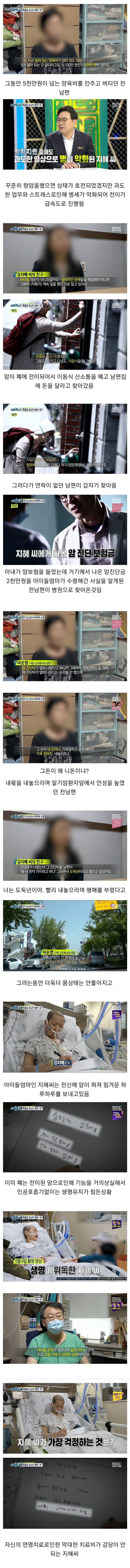 말기 암 엄마의 마지막 소원