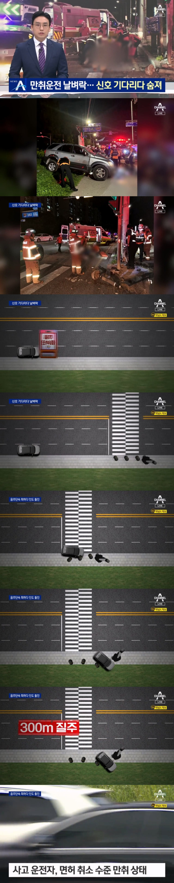 음주단속 피해 도망가다 인도 돌진.. 40대 가장 사망