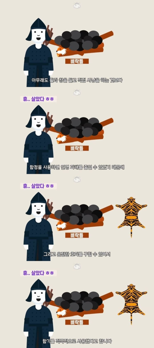 조선시대에서 사용했던 호랑이 사냥법