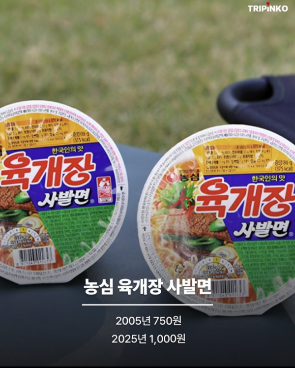 2005 VS 2025 물가 비교
