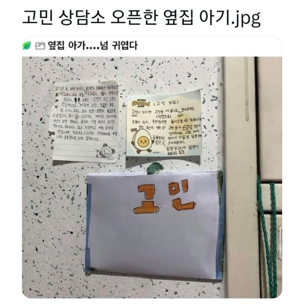 고민상담소 오픈한 옆집 아이