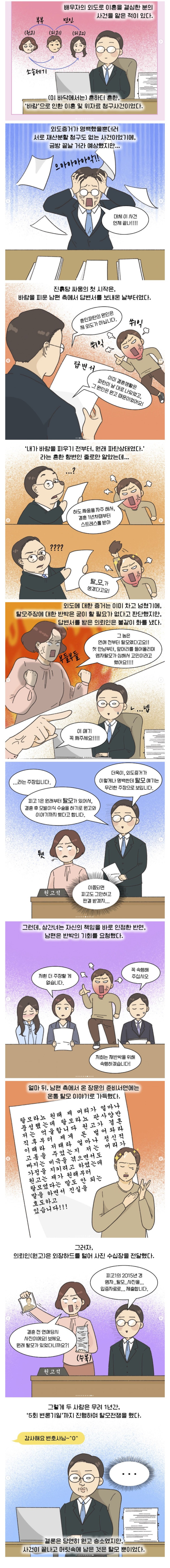 지금 이혼이 중요하냐? 내 머리가 탈모라는데