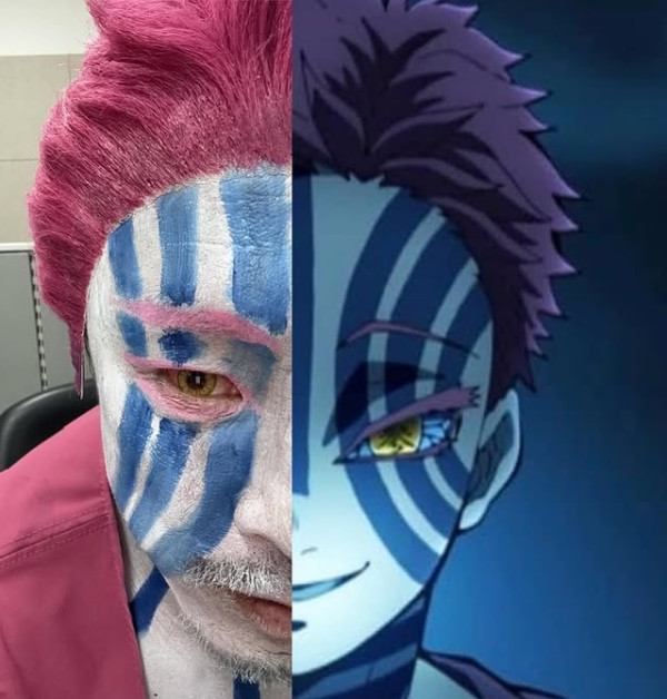 서코에서 귀멸 아카자 코스프레한 추성훈 근황