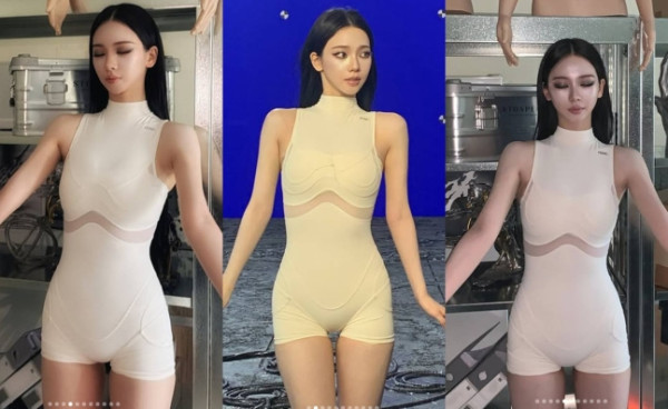 카리나, 밀착 의상 입고 컨테이너 위에서 뽐낸 독보적 아우라