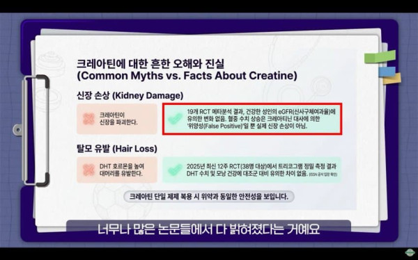 보충제 크레아틴 근황