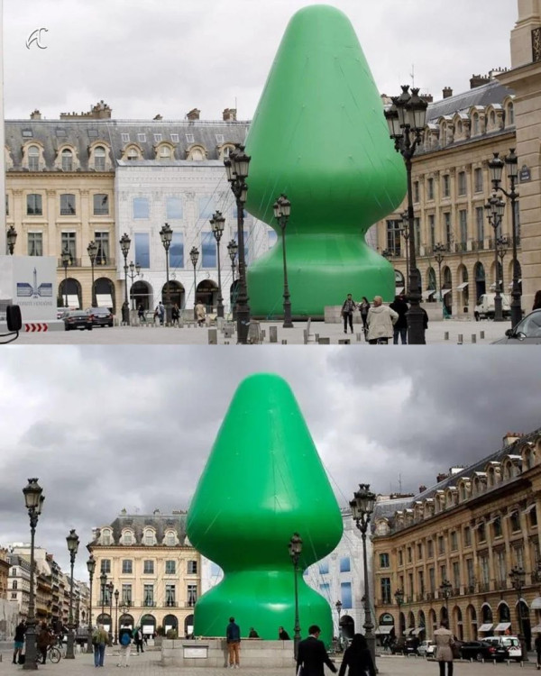 프랑스에서 트리 설치하다 뺨맞고 철거