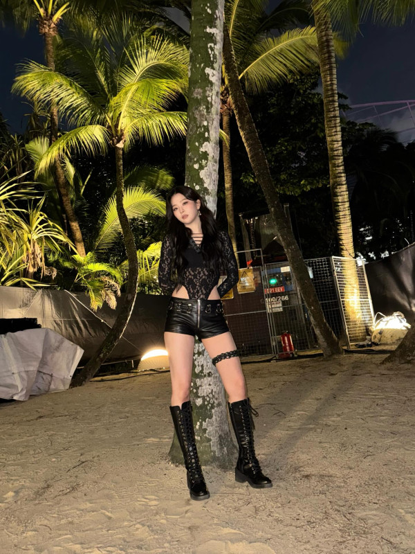 에스파 윈터 vs 슬기 같은 시스루 하이레그 의상 다른 느낌