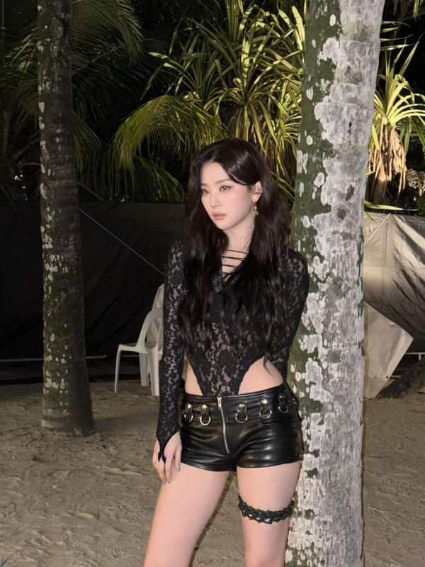 에스파 윈터 vs 슬기 같은 시스루 하이레그 의상 다른 느낌