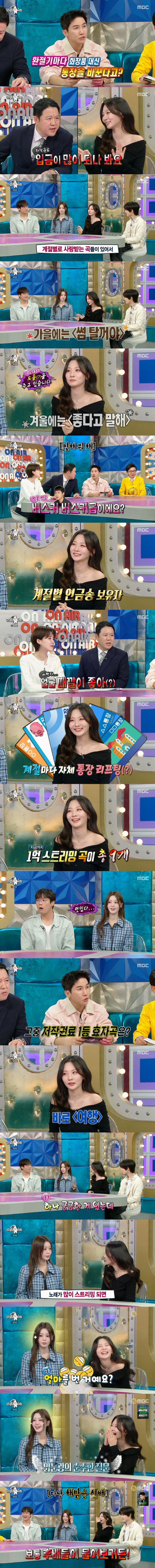 볼빨간 사춘기 안지영의 저작권료가 궁금한 남규리