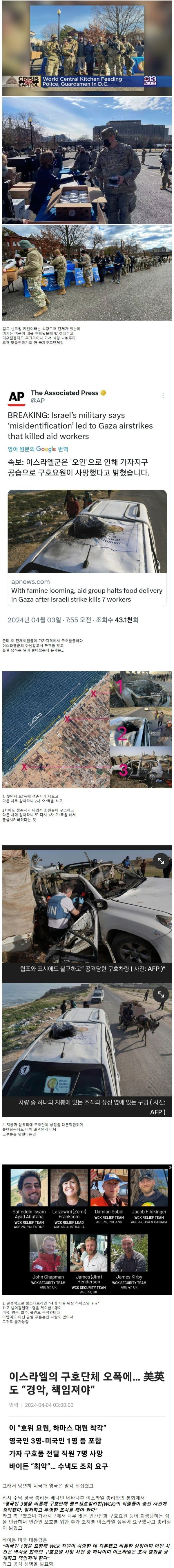 이스라엘 구호단체 폭격사건