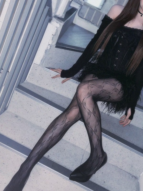 빌리 츠키 망사 스타킹