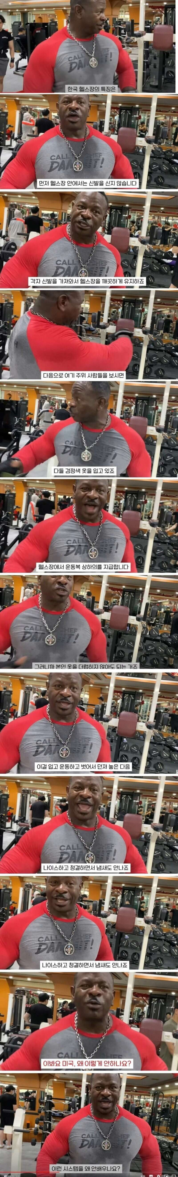 외국인이 말하는 한국 헬스장의 특징