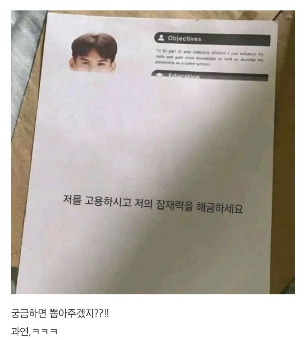 잠재력이 숨어있는 이력서