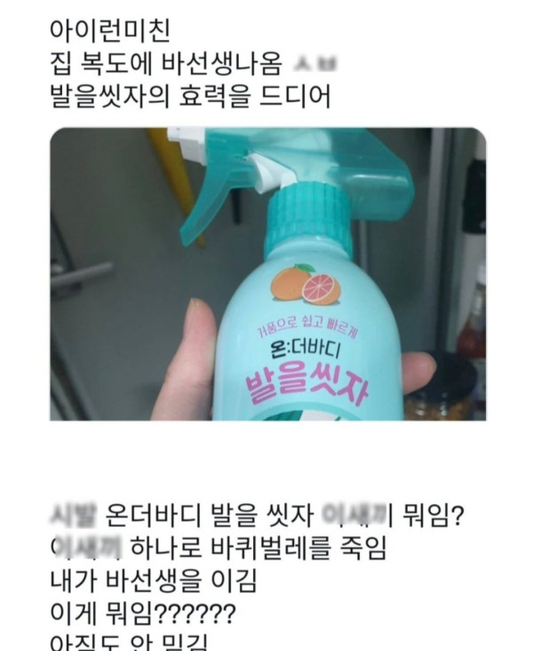 아무도 원래 목적으로 잘 쓰지않는 발샴푸