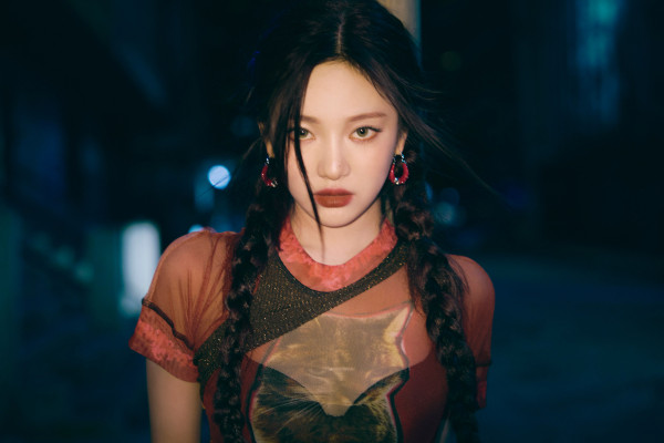 에스파 닝닝 빨간 시스루 패션