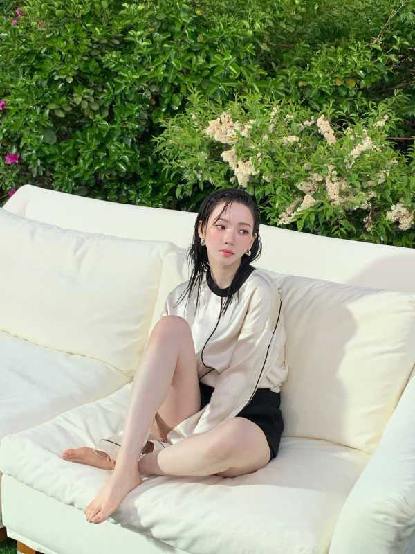 카리나 검정 핫팬츠