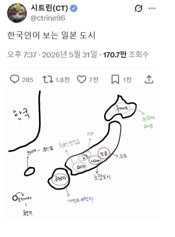 한국인에게 긁힌 일본인