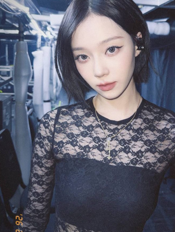 에스파 윈터 vs 슬기 같은 시스루 하이레그 의상 다른 느낌